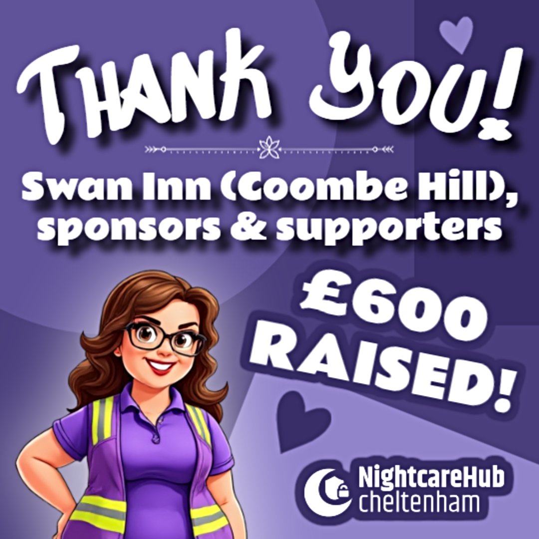Thank you to all who joined us at the Swan Inn (Coombe Hill) yesterday for our 'Quiz'N'Raffle' night. Thanks to our sponsors and supporters we raised an amazing £600! 💜