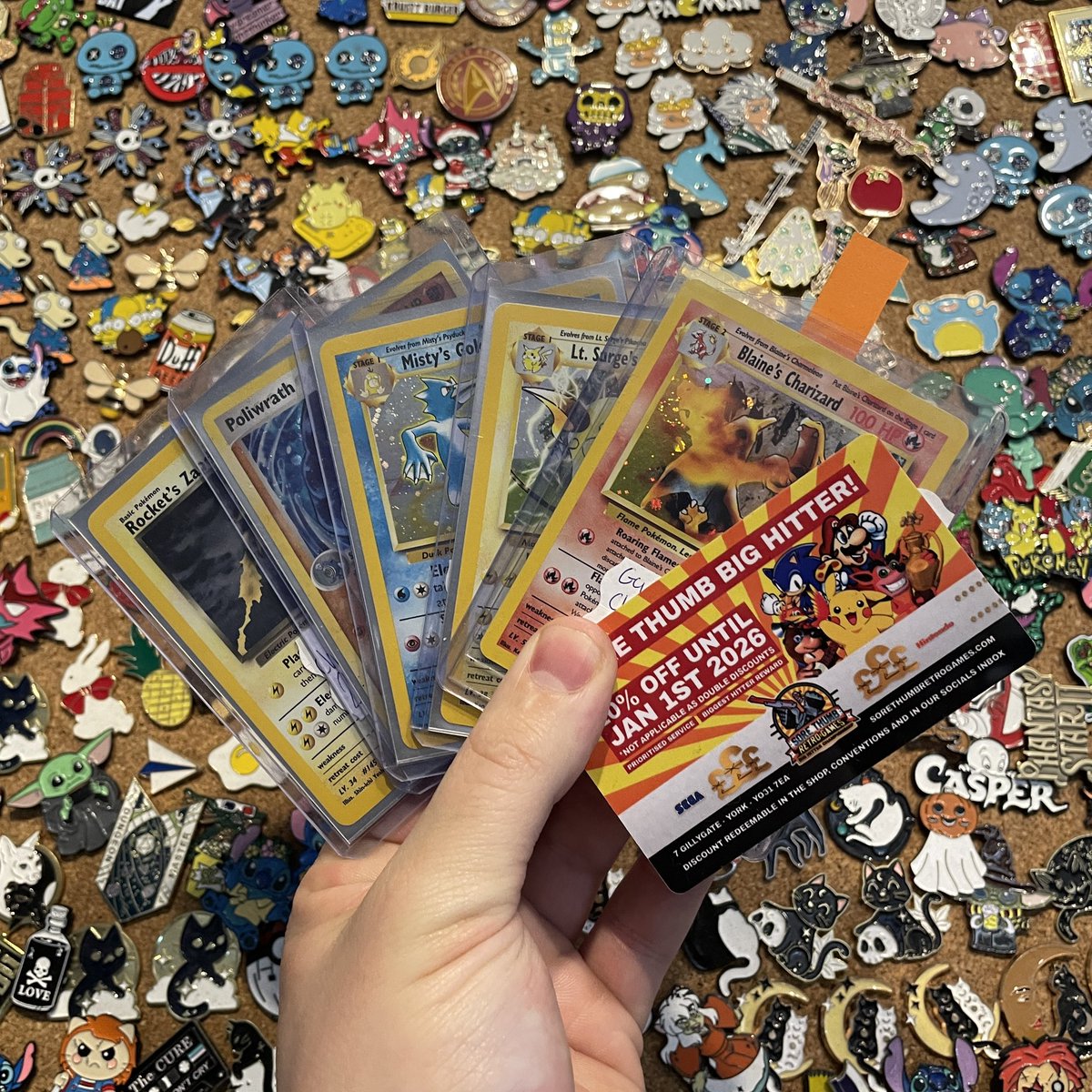 Pokémon TCG BIG HITTER
This gent now gets 10% off EVERY PURCHASE until January 1st 2026

Want to learn more about how to be a Big Hitter?
Drop us a DM ✉️ 

Follow <a href="/sorethumbanime/">Sore Thumb Anime & TCGs ✨</a> for more Pokémon Card content