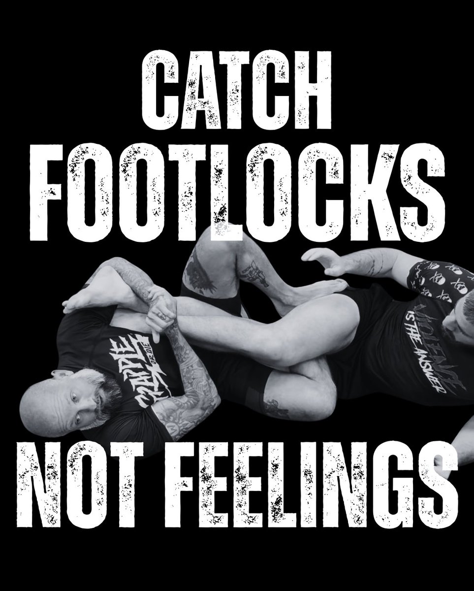 _grappleordie's tweet image. Catch Footlocks, Not Feelings 🦶 🔒 

Follow for more life advice 😉 😂

Feel free to share 🤘🏻

#jiujitsu #footlocks #leglocks #bjj #grappling #catchwrestling #lutalivre #grappleordie #quote #qotd #design #friday #jiujitsulife #art #quoteoftheday #vibes