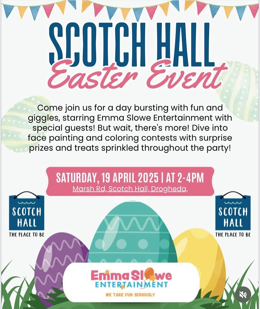 @LoveDrogheda (@love_drogheda) on Twitter photo Enjoy an egg-citing trip to <a href="/ScotchHall/">Scotch Hall</a> this weekend as their Easter event takes place from 2pm to 4pm on Sat, 19th April. Expect a day filled with plenty of fun, laughter and magical moments for the whole family!๐คฉ
#LoveDrogheda #WeekendActivities #EasterEvent Enjoy an egg-citing trip to <a href="/ScotchHall/">Scotch Hall</a> this weekend as their Easter event takes place from 2pm to 4pm on Sat, 19th April. Expect a day filled with plenty of fun, laughter and magical moments for the whole family!๐คฉ
#LoveDrogheda #WeekendActivities #EasterEvent