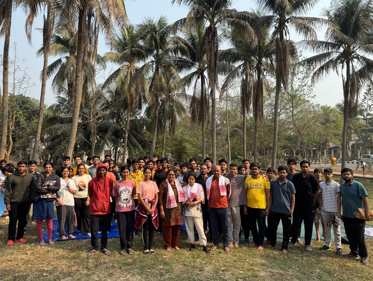 nss_iitg's tweet photo. NSS IITG successfully conducted a Yoga Session: Led by volunteers participated enthusiastically, embracing the benefits of yoga for a healthy body and peaceful mind in March 2025. @_NSSIndia @IndiaSports @nss_rdguwahati 
#NSSIITG #Wellness #Yoga https://t.co/GWMHvdMZUV