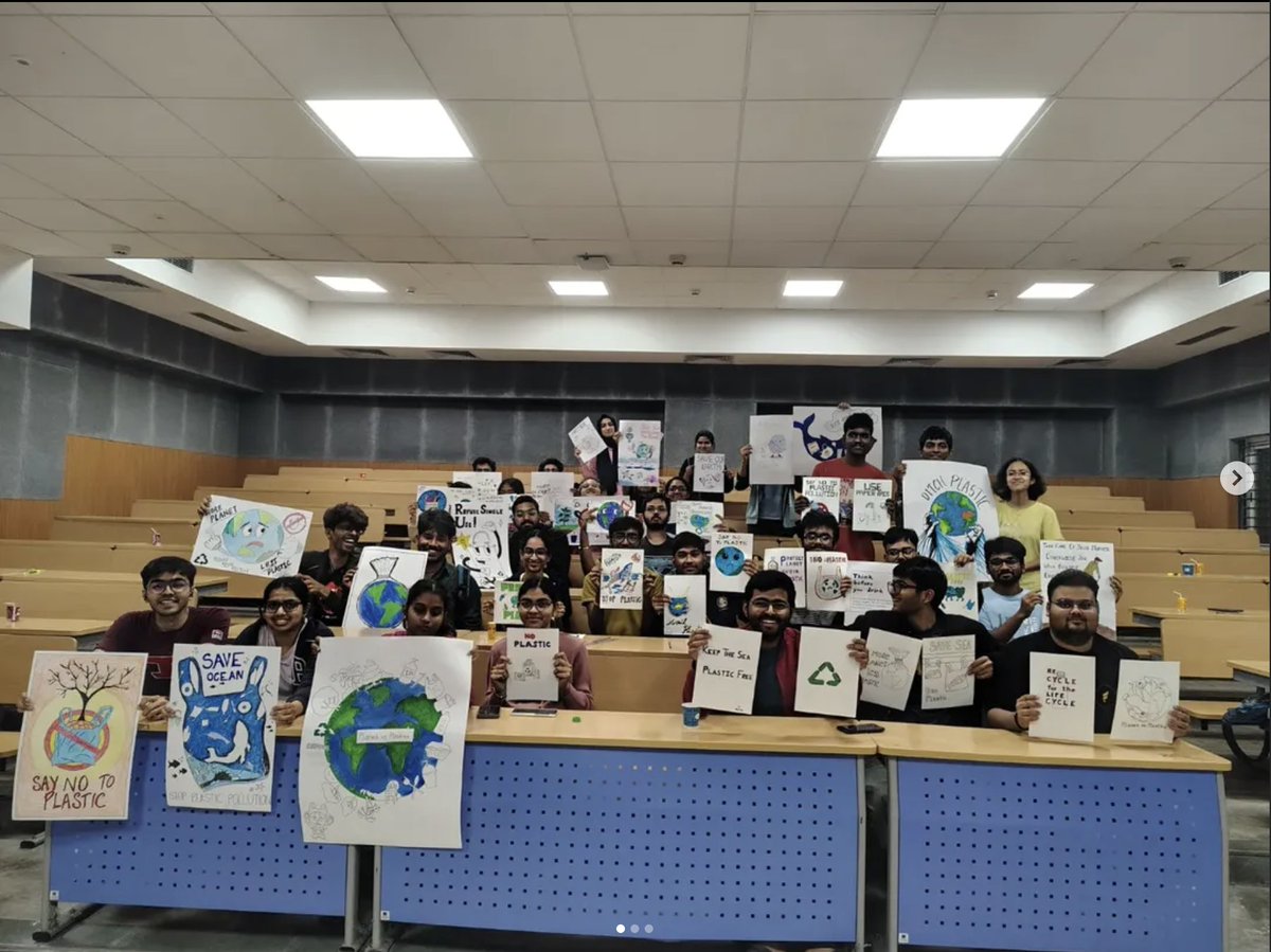 nss_iitg's tweet photo. NSS IITG organized a Poster Making Event on the theme "Plastic Free Earth" !! 🎨🌍
Participants showcased their artistic talents and raised awareness about the urgent need to reduce plastic pollution for a cleaner, greener planet.
#PlasticFreeEarth #PosterMaking  #SayNoToPlastic https://t.co/2GfkozVbpg