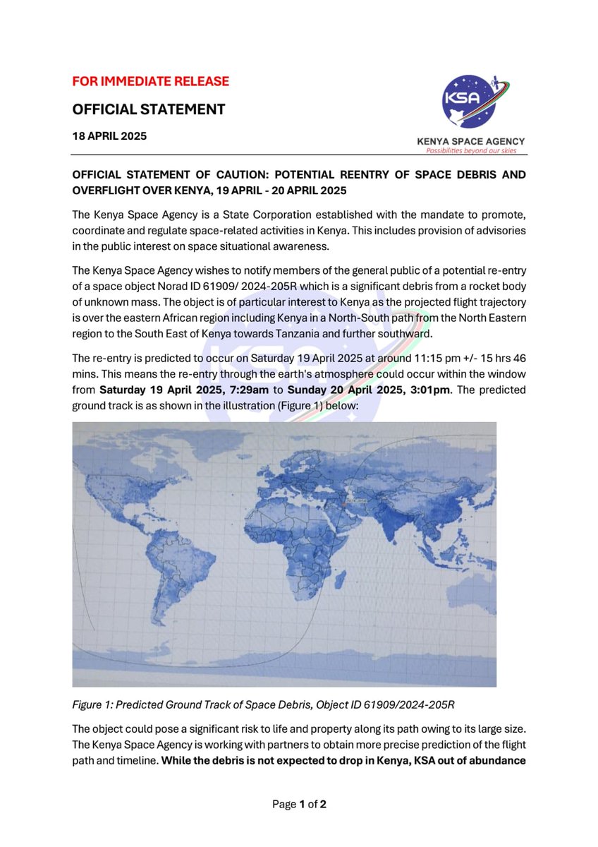 Kenya Space Agency tweet media