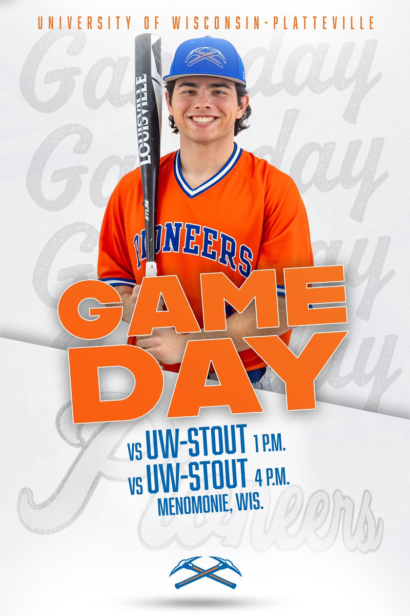 uwp_pioneers's tweet photo. The Pioneers take on UW-Stout in games one and two of their series in Menomonie! First pitch is at 1 p.m.
📺📈 https://t.co/FRyJkGPRXe
@UWPlattBaseball #uwp #uwplatteville #platteville https://t.co/dzLKecnruq
