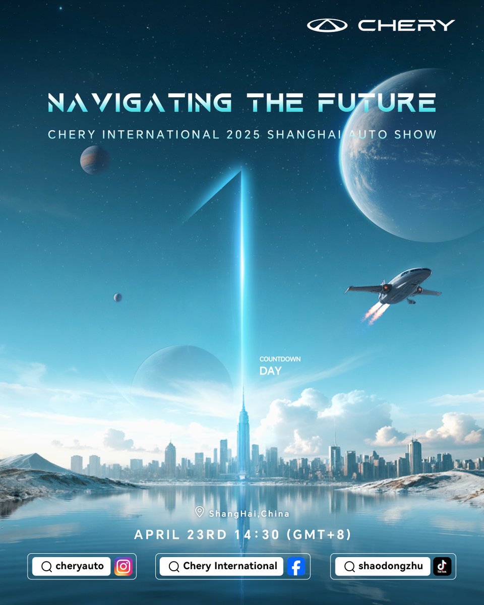 CheryAutoCo's tweet photo. ⚡ Tomorrow, we drive into the future together.
#Chery #AutoShowShanghai #NavigatingTheFuture #NewTechnologyNewIntegrationNewMission #CSH #CherySuperHybrid https://t.co/4YP4ILwktQ