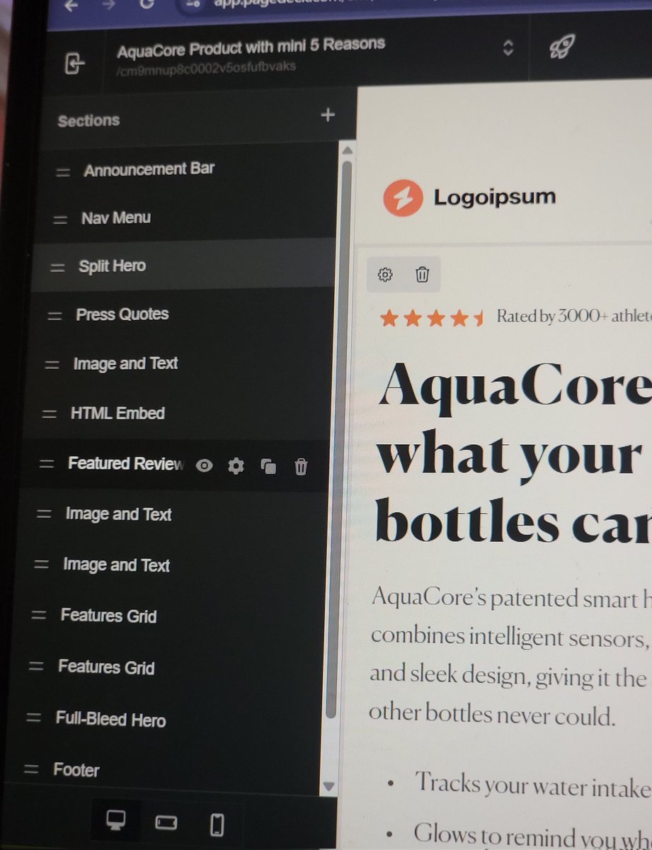 Cooking up a new landing page for AquaCore🧴 on PageDeck

Coming soon 🔜
