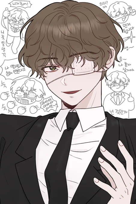갈발갈안으로 그렸었는데 이거 그리니까 공식일러 떠서 헐레벌떡 갈발녹안으로 수정한 백사헌 ㅠㅠ 미도님을 위해 그렸어요