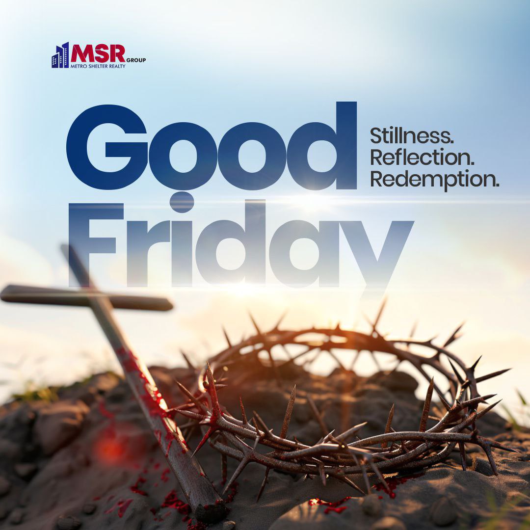 MSRGROUP01's tweet photo. ✝️ Crowned in sacrifice. Raised in love.

On this Good Friday, we pause in stillness, reflect on sacrifice, and embrace the gift of redemption.  

May the message of hope and love fill your heart today and always.  

#GoodFriday #MSRGroup #Faith #Hope #Redemption https://t.co/Cap5wkKNtM