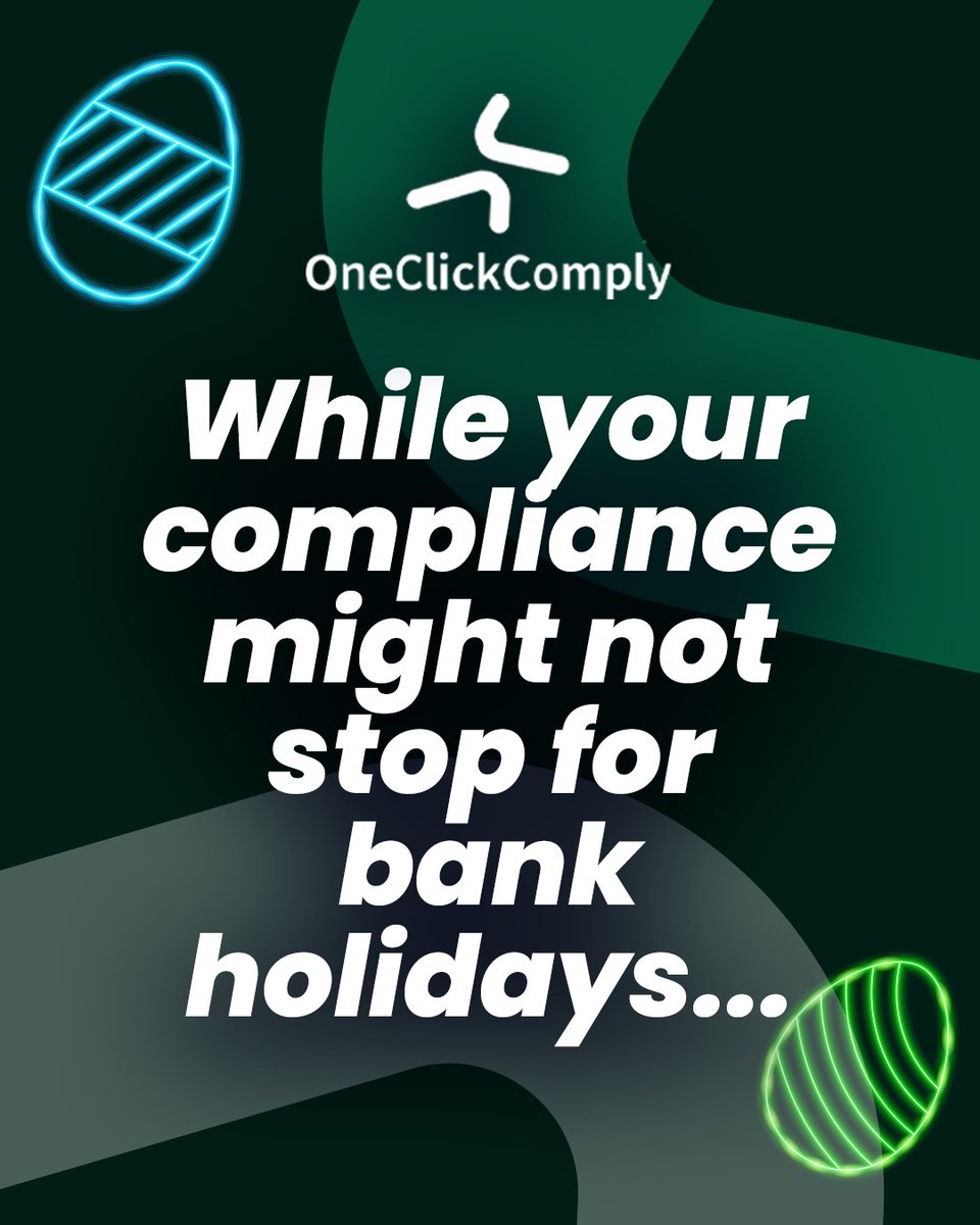 oneclickcomply's tweet photo. While your compliance might not stop for bank holidays, you can relax knowing our continuous monitoring and automated OneClickFixes are there to support you.

#OneClickComply #Automation #OneClickFix https://t.co/ryy9nnKoqO