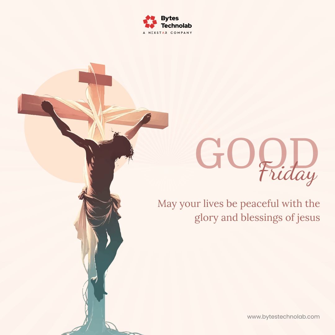 BTechnolab's tweet image. May this Good Friday inspire kindness in our hearts, clarity in our purpose, and strength in our journey forward.

On this day of reflection and grace, Bytes Technolab extends the spirit of hope, compassion, and positivity. 

#GoodFriday #BytesTechnolab ##SpiritualReflection