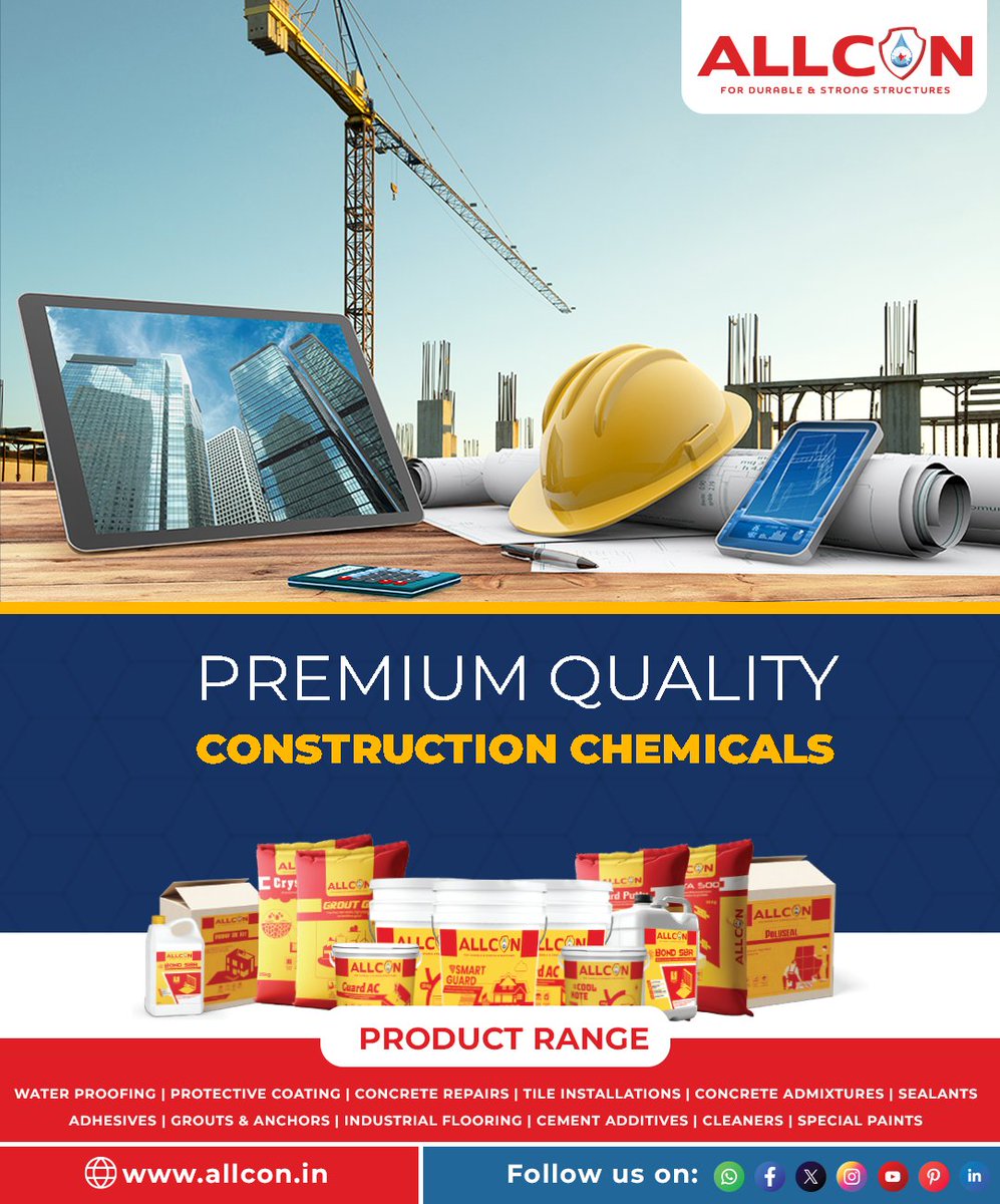AllconD31644's tweet photo. Allcon Constro Care Pvt Ltd uses latest technological applications in terms of manufacturing the construction chemicals and as well in terms of resolving the problems of the clients at maximum level.
#allcon #buildings #house #infrastructure #digitalmarketing https://t.co/voDGV8tIEc
