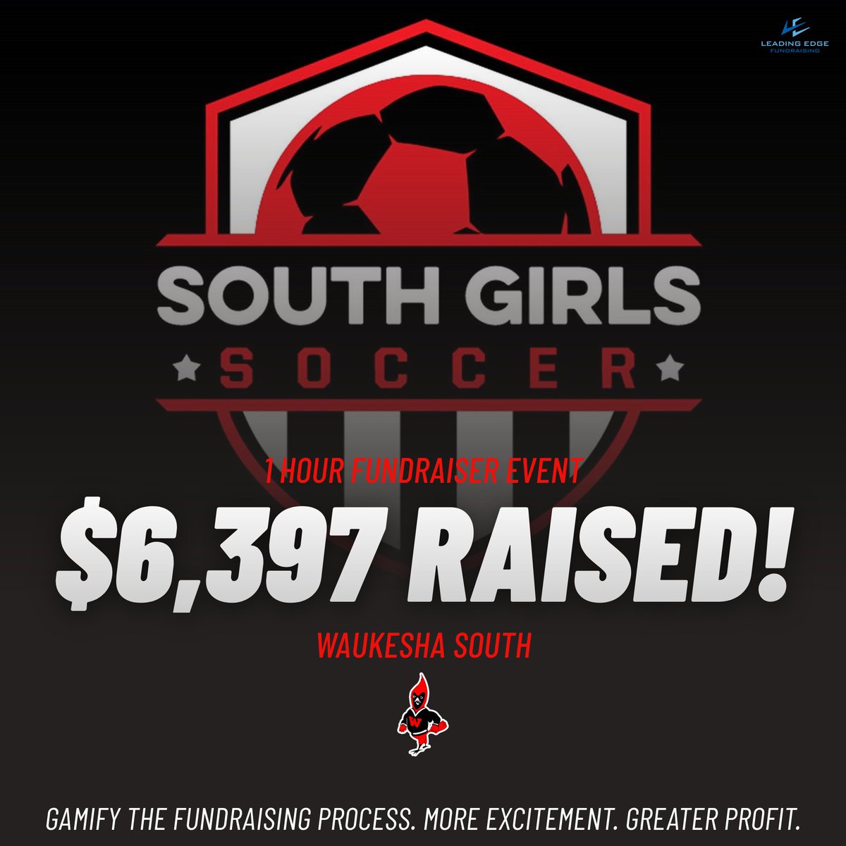 Congratulations to the Waukesha South Girls Soccer program for exceeding their 2025 season fundraiser goal using the LE 1-hour platform for the first time!  Great job ladies! 👏 Thank you to BlackshirtNation for your support of Coach A. Lewis and the South Girls Soccer program!🙏