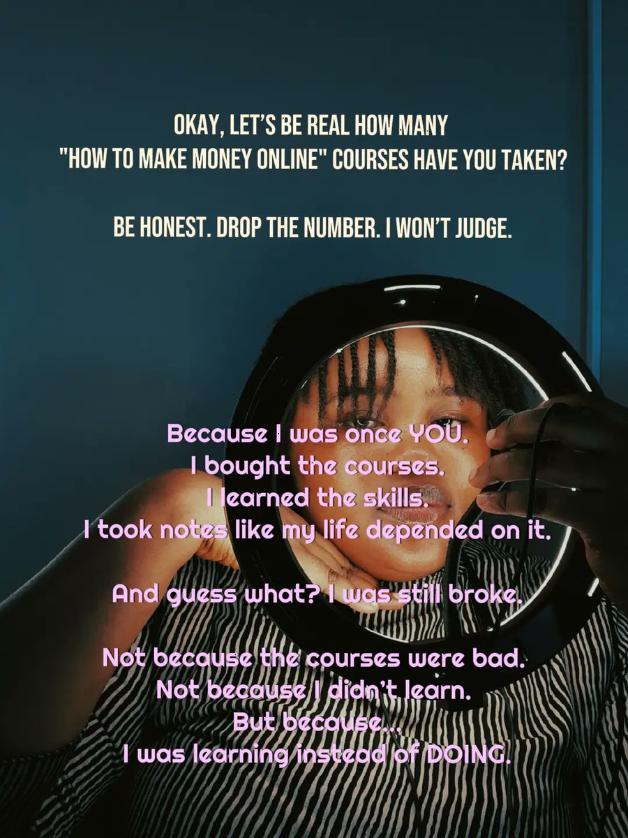 Xstabrownson's tweet image. Learning without execution is just expensive procrastination. You don’t need another course—you need to start doing. 
What’s the last skill you learned but never used? Let’s talk.  #MakeMoneyOnline #EntrepreneurMindset #ExecutionOverExcuses