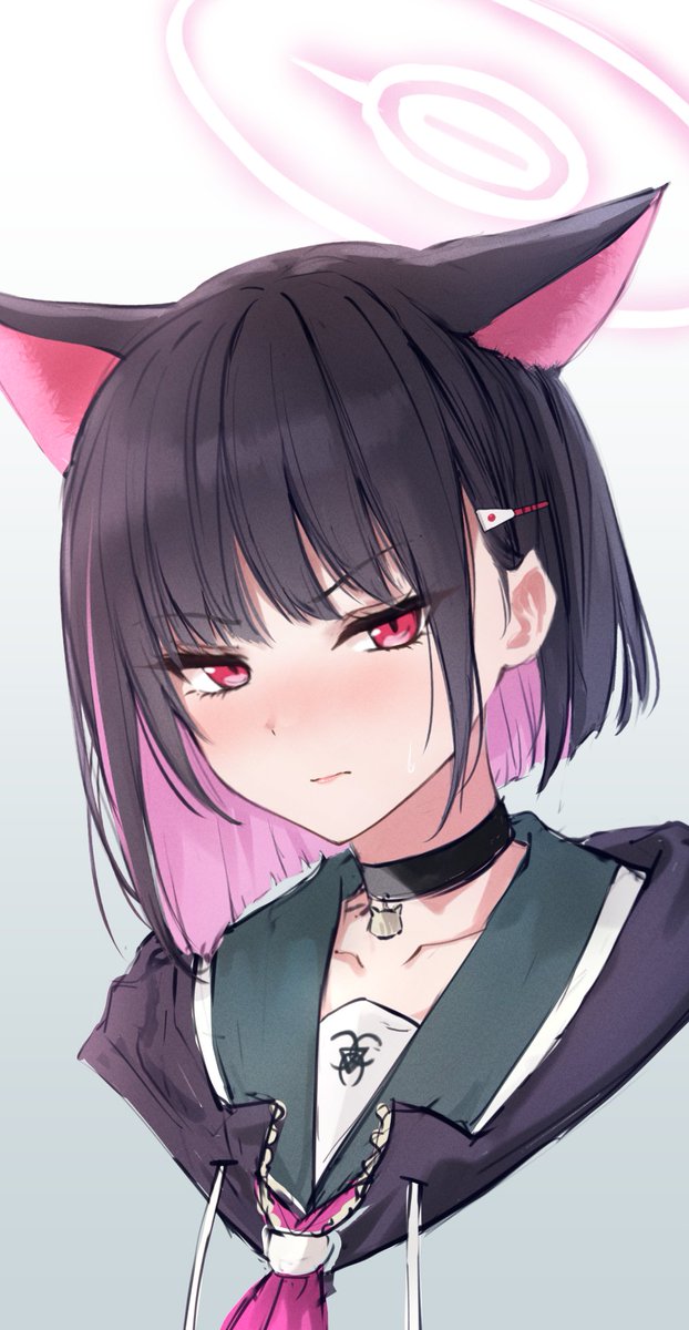 カズサ(ブルーアーカイブ) 「⋯⋯ーーーッ/// 」|翠燕のイラスト