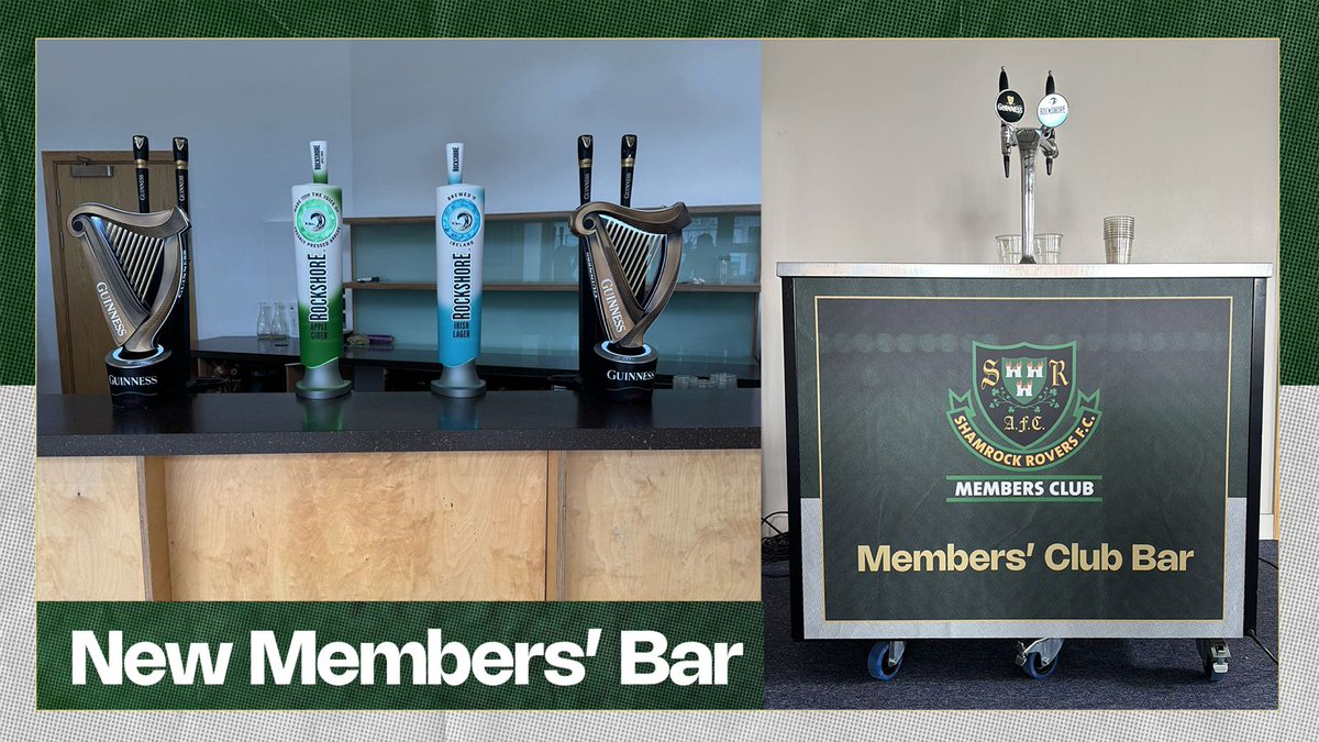 Lots of work done behind the scenes by the Members' Bar Vols team, launching for Monday's game ☘️