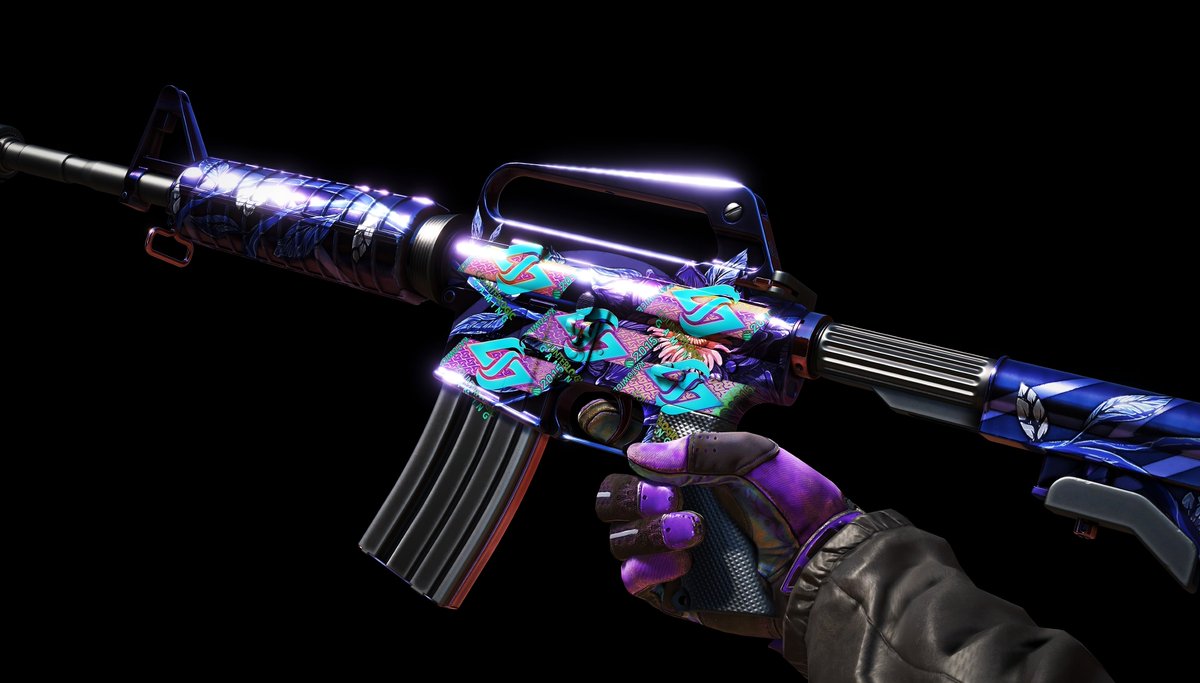 Driziii's tweet image. picked up the best purple m4a1s craft in the game (shoutout @Parks_CS for the screenshot)📸
M4A1-S Black Lotus (FN) + 5x Counter Logic Gaming (Holo) Katowice 2015🪻