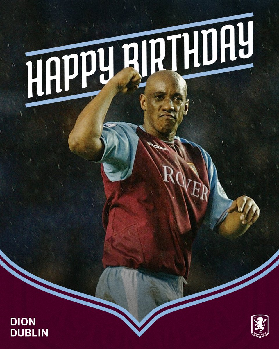 AVFCOfficial's tweet photo. Wishing @DionDublinsDube a very happy birthday 🥳 https://t.co/PRoK8UbAbS