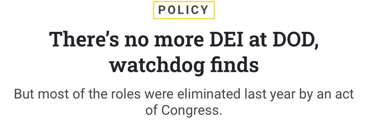 Idrees Ali (@idreesali114) on Twitter photo The line right below the headline says “most of the roles were eliminated last year by an act of Congress.” The line right below the headline says “most of the roles were eliminated last year by an act of Congress.”
