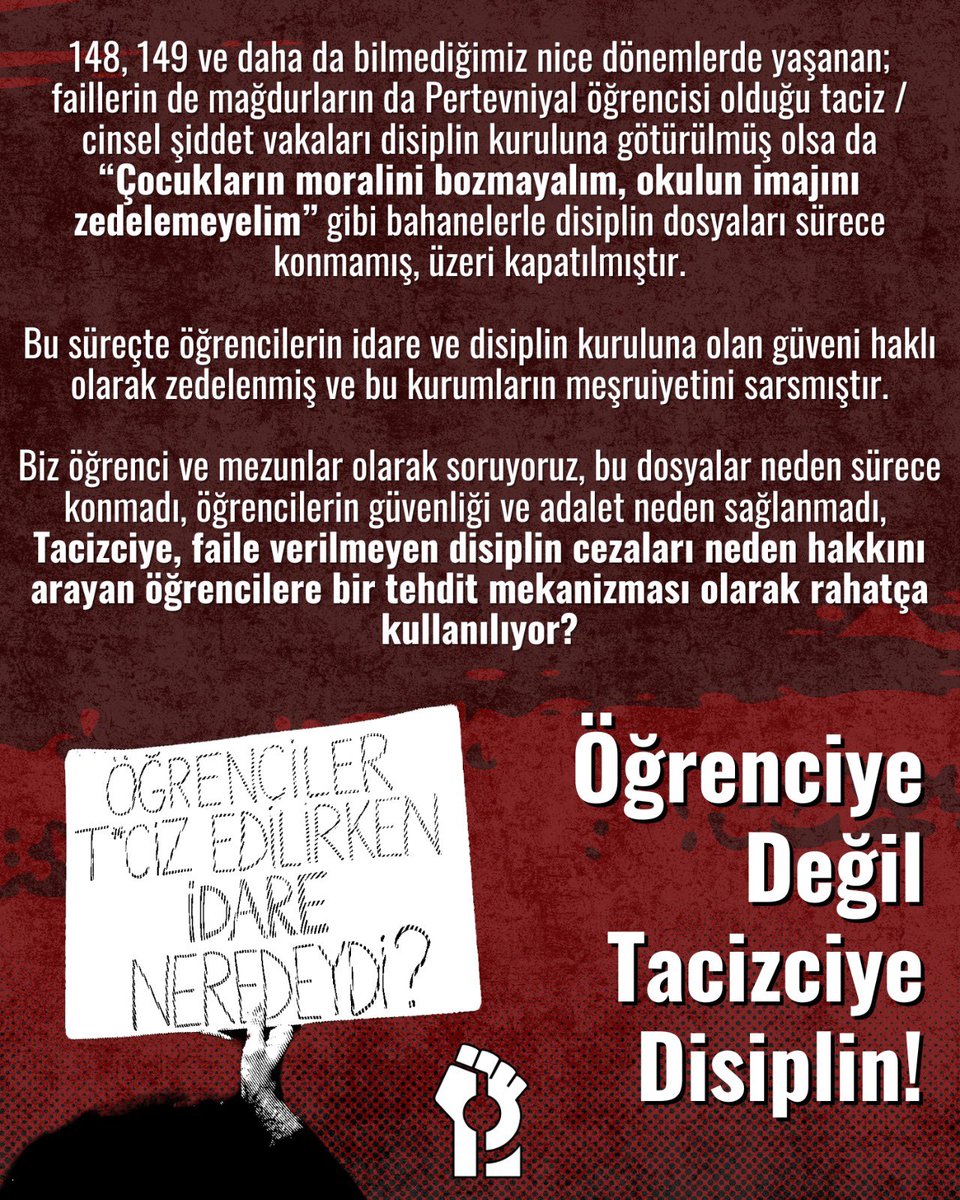 pertevdayanisma's tweet photo. ÖĞRENCİYE DEĞİL

TACİZCİYE DİSİPLİN https://t.co/EXCIy0KtQv