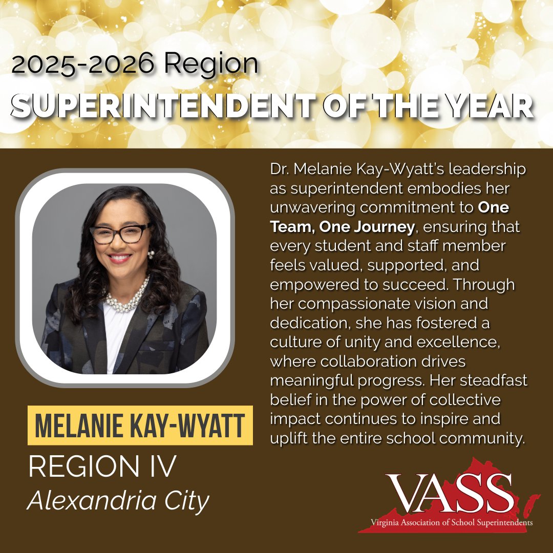 Congratulations, Dr. Melanie Kay-Wyatt, Region IV Superintendent of the Year!