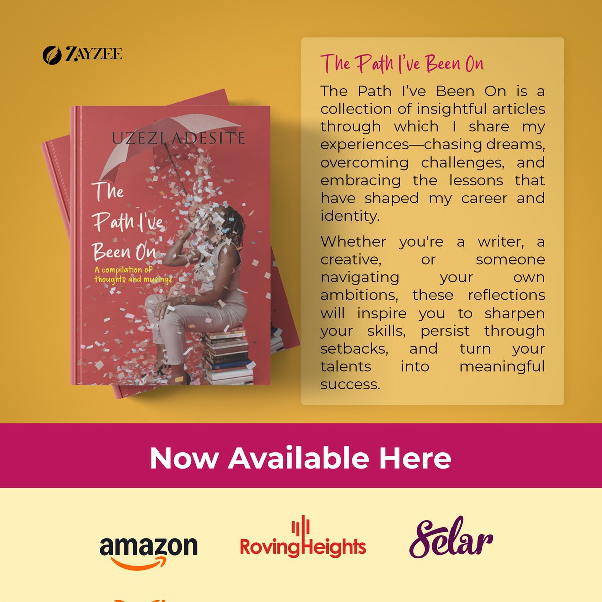 IamZayZee's tweet photo. My new book is more than just a career journey of a writer...
Available in print and eBook https://t.co/RWAXrtlU4E