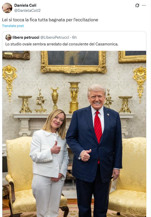 A) poi vi lamentate del patriarcato maschilista e degli insulti alle donne?

B) <a href="/UNI_FIRENZE/">Università di Firenze</a>, questa insegnerebbe per voi? Ne siete fieri?

C) <a href="/mur_gov_/">Ministero dell'Università e della Ricerca</a>, tutto a posto?

E mettiamoci pure lo screenshot, a futura memoria: