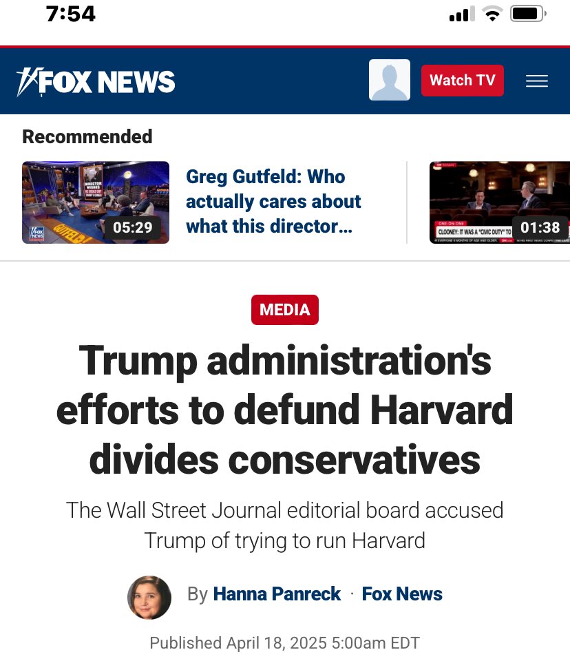 Only the editors at Fox could call the WSJ editorial board “conservative “. Harvard is hedge fund holding pen for leftists. It gets tax $$ and tax breaks. Trump should shut it down.