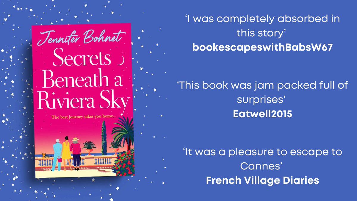 Boldwood Books (@boldwoodbooks) on Twitter photo Thank you to <a href="/BookEscapesBlog/">Babs Wilkie</a>, <a href="/eatwella/">Mandy Eatwell</a> and <a href="/loubille/">FrenchVillage Jacqui</a> for their recent reviews on the #SecretsBeneathARivieraSky by <a href="/jenniewriter/">Jennifer Bohnet</a> #blogtour
Buy now ➡️ mybook.to/SecretsBeneath Thank you to <a href="/BookEscapesBlog/">Babs Wilkie</a>, <a href="/eatwella/">Mandy Eatwell</a> and <a href="/loubille/">FrenchVillage Jacqui</a> for their recent reviews on the #SecretsBeneathARivieraSky by <a href="/jenniewriter/">Jennifer Bohnet</a> #blogtour
Buy now ➡️ mybook.to/SecretsBeneath
