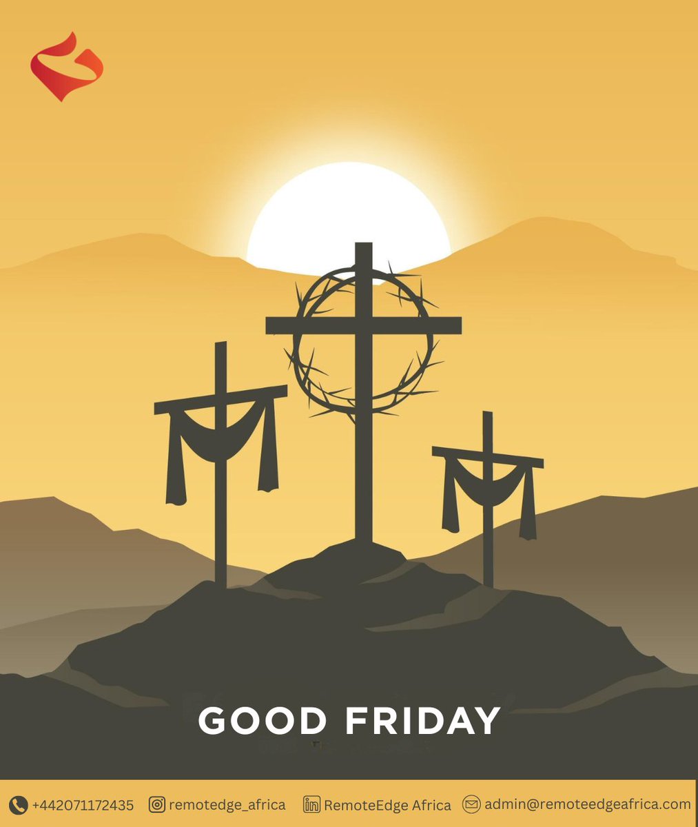 Remote_Edge's tweet photo. On this Good Friday, we’re reminded that purpose and sacrifice go hand in hand. As you rest and reflect today, may you find clarity, peace, and renewed passion for the journey ahead—wherever work and purpose may take you.

#Easter #Easter2025 #GoodFriday2025 #remoteedge https://t.co/nCsQSEZoon