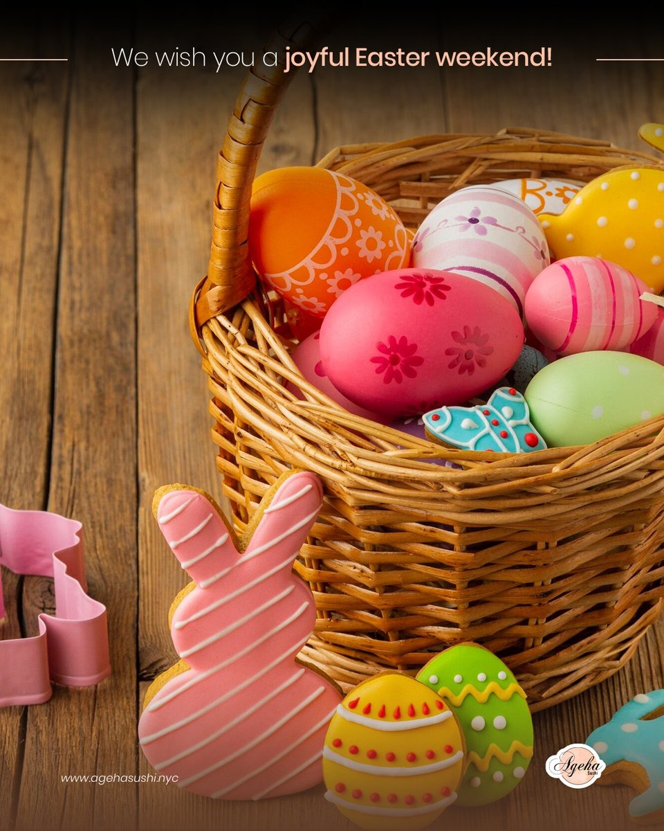From all of us here at Ageha, we wish you and yours a peaceful Good Friday and a joyful Easter long weekend!

Enjoy your time with loved ones, and maybe mix in a sushi roll (or 2). 😜
–
#NYC