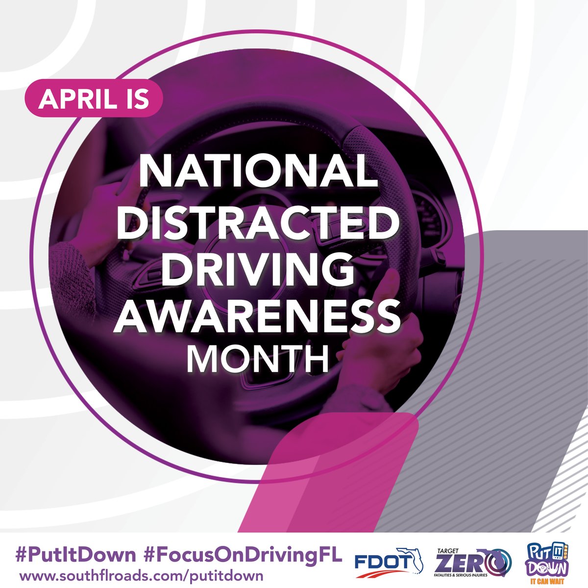 MDCPS's tweet photo. Stay focused, stay safe. Let’s reduce distracted driving together this National Distracted Driving Awareness Month.
#Putitdown #letsgeteveryonehome https://t.co/EEao0ge8NF