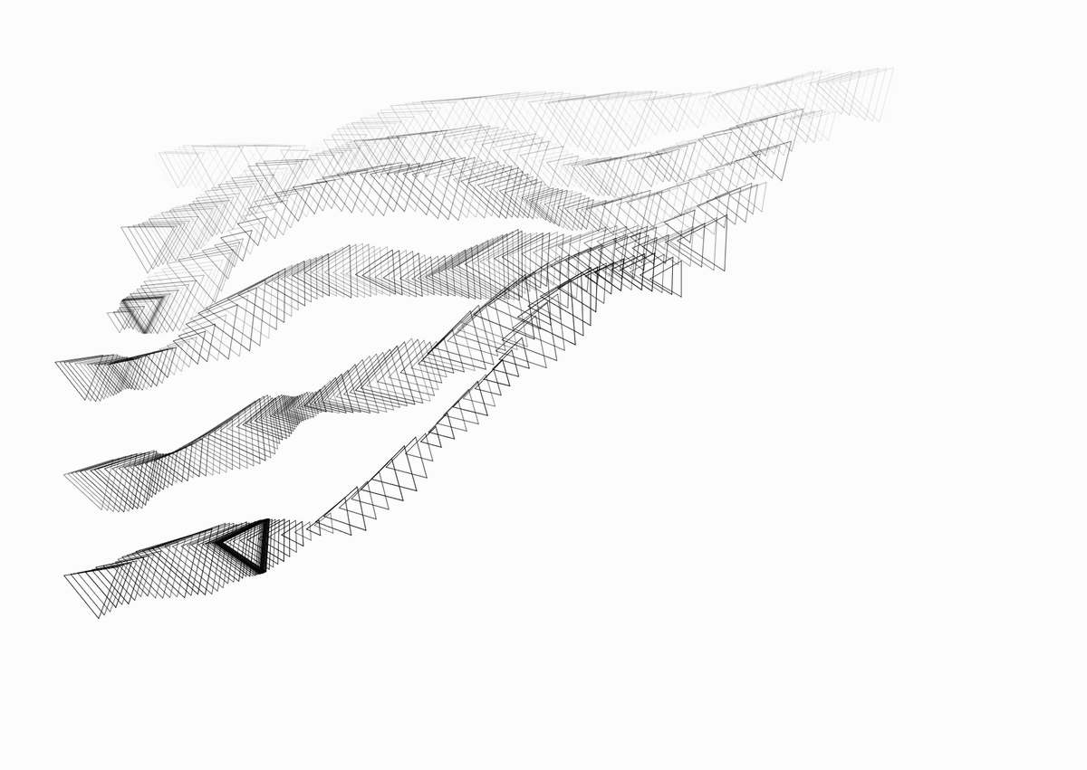 testtesttestts5's tweet photo. study3-7 三角形を並べる
#p5js #generativeart #dailycoding https://t.co/kc28m1pFu5