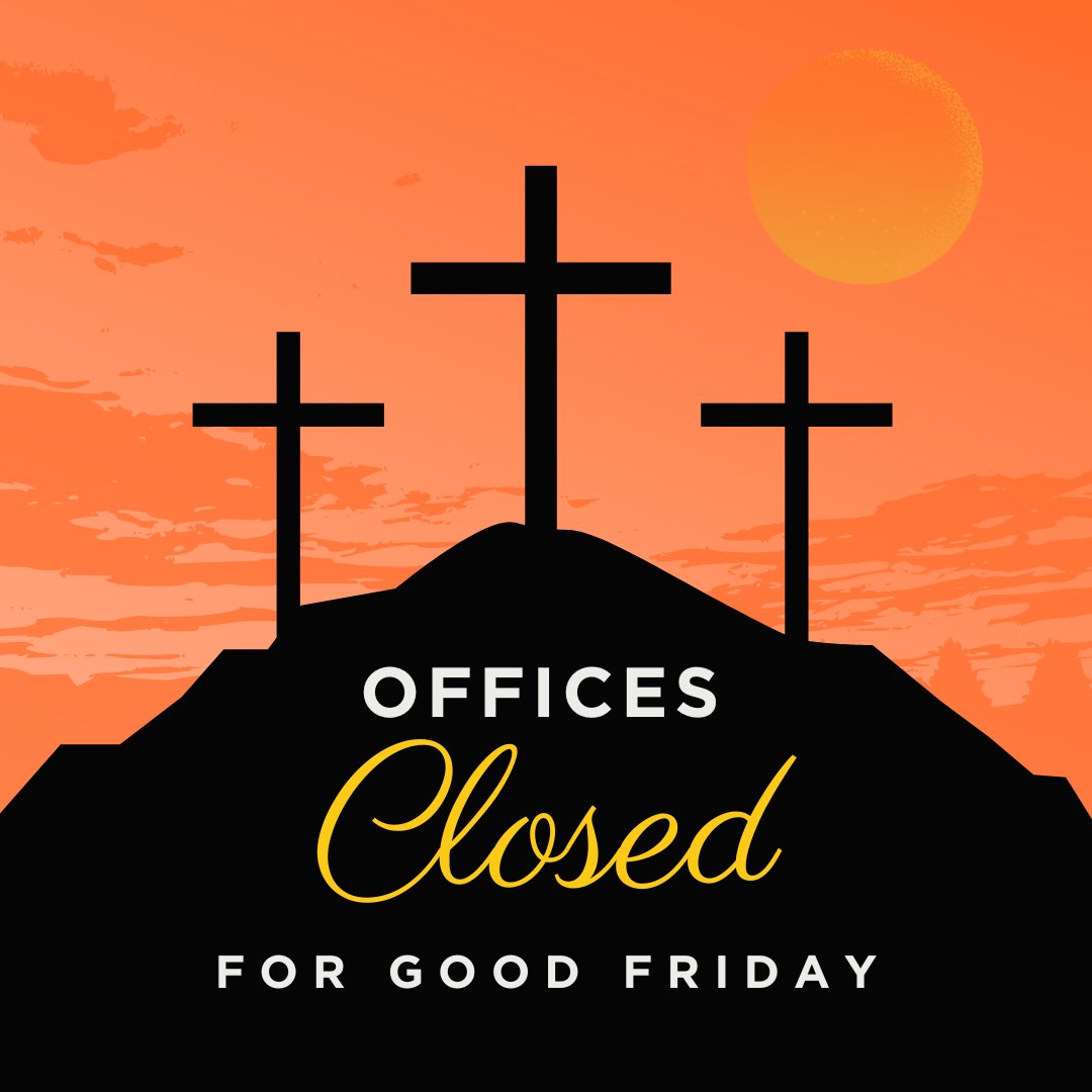 Point University's offices will be closed on Friday, April 18 in observance of Good Friday.