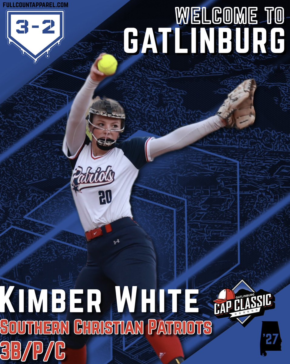 Welcome to Gatlinburg Kimber White! 🥎 C/O ‘27 Southern Christian Patriots (AL)