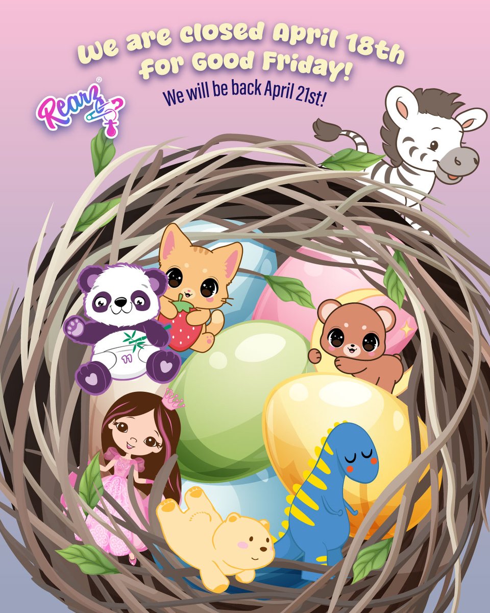RearzInc's tweet photo. The Rearz team is taking a well-deserved break this Good Friday! 💐 We'll be back and ready to help on Monday, April 21st. Wishing you a relaxing and joyful weekend! 💖

#rearz #rearzinc #abdl #abdlcommunity #diaperlovers https://t.co/QNTXffEKVn