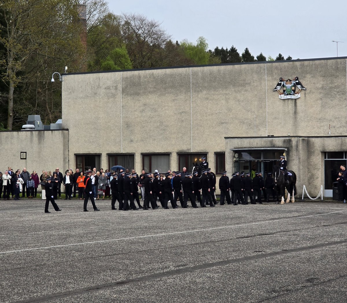 Course 05/24 slow march of the parade square of the Scottish Police College, for the final time. 

We wish all the new recruits all the best in their future careers. 👮 

#PSOSPassOut #LifeOfAProbationer