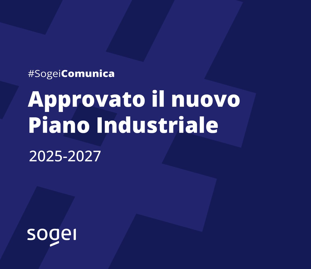 Approvato il Piano Industriale 2025-2027: innovazione, sicurezza e PA digitale al centro della strategia di Sogei.
#SogeiComunica
sogei.it/it/sogei-homep…

<a href="/MEF_GOV/">MEF</a>
