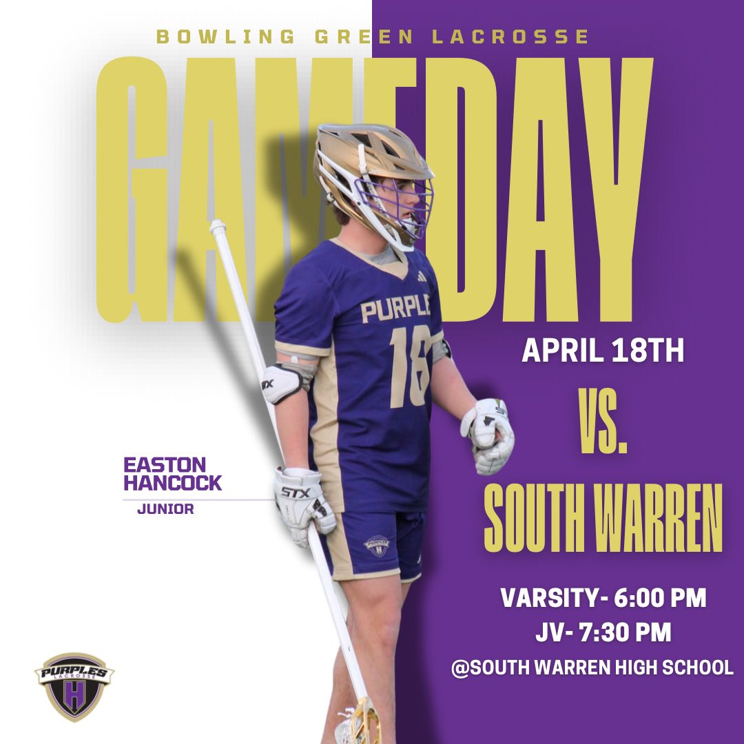Purples Lacrosse (@purpleslax) on Twitter photo Game Day!!! Regional matchup tonight at South! Be there, be loud
<a href="/BgPurplesAth/">BG Purples Athletics</a> <a href="/BGHSPurplesNews/">The Purple Spirit</a> Game Day!!! Regional matchup tonight at South! Be there, be loud
<a href="/BgPurplesAth/">BG Purples Athletics</a> <a href="/BGHSPurplesNews/">The Purple Spirit</a>