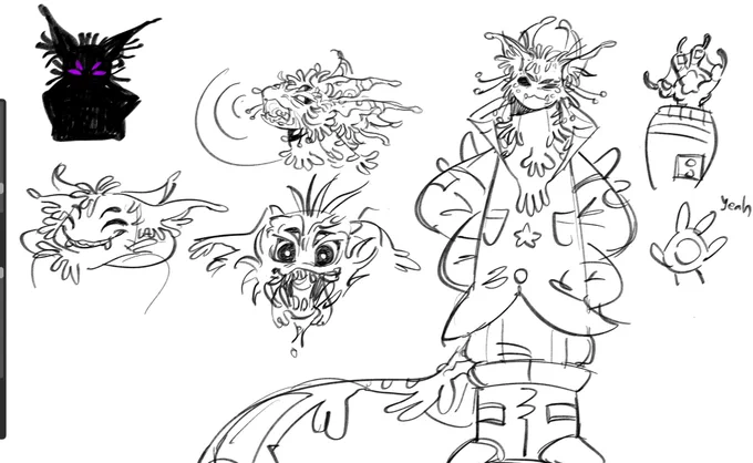 Gnarpy drawing I made while on a plane by memory bc I didn't had wifi for reference 