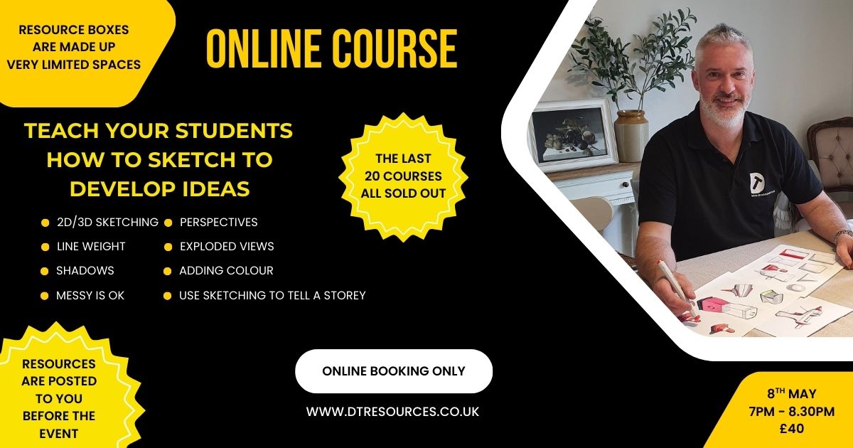 educationCPD's tweet photo. New CPD courses available online - Core H&amp;S, and two sketching sessions, one in the morning and one in the evening.  Marker Rendering coming soon :-) #dtchat please RT and share with D&amp;T teachers. https://t.co/jOHAGYjRMC https://t.co/0rwPuGiEAf