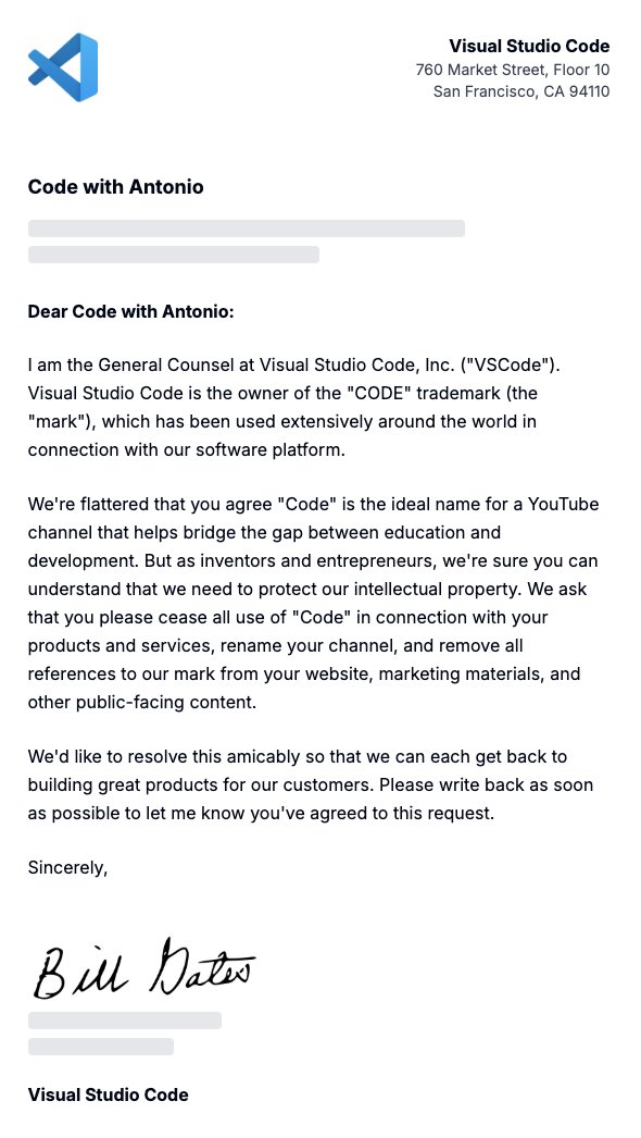 codewithantonio's tweet image. just got this in the mail, guess it&apos;s time to shut down the channel 😢