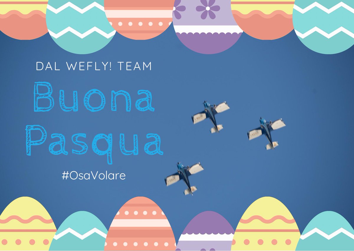 weflyteam's tweet photo. A tutti voi! Buona Pasqua dal WeFly! Team
🤙☺️💖
.
#weflyteam #osavolare #Daretofly #weareunstoppable
.
#coloplast #trasportipesanti #aviokimpex #triride #lumson https://t.co/k5bEq6BpIL