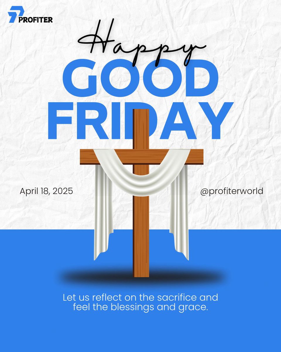 ProfiterIh's tweet photo. On this Good Friday, we reflect on the value of patience, faith, and long-term growth. Just as seeds planted with care yield fruitful harvests, smart investments can secure a brighter future. Wishing you peace and prosperity. #GoodFriday #InvestWithProfiter

Happy Good Friday https://t.co/C9BaPIMsX7
