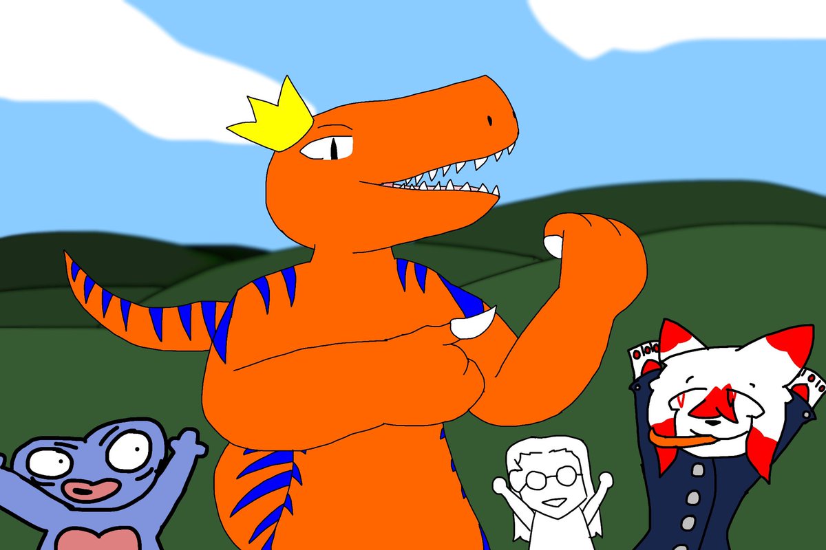 Arandom_furry's tweet photo. Something I made for my brother’s birthday. (Ft. Me and my sisters) https://t.co/RAvaKCLvA1