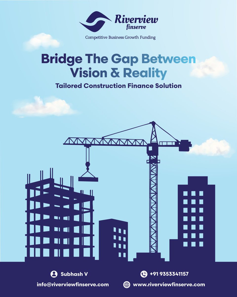 RiverviewF96133's tweet image. From blueprint to skyline 🏗️

Riverview funds every beam &amp;amp; brick 🧱💰

Build with confidence — we’re just a message away 📞

🌐 riverviewfinserve.com
📞wa.me/919353341157

#ConstructionFunding #RiverviewFinserve #BuildBig #SmartFinance #viral #Trending