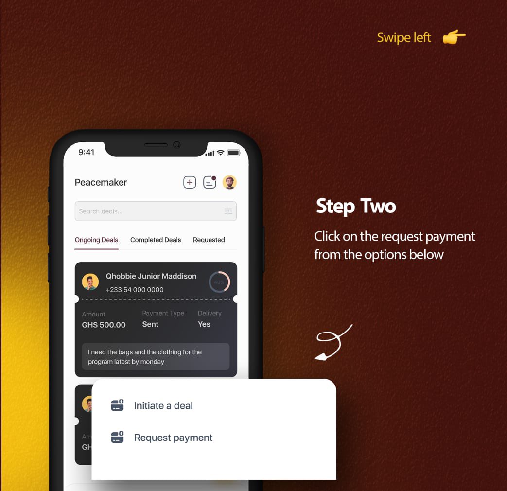 yeboah__'s tweet photo. Make payments with zero stress. All thanks to #PeaceMakerApp for their secure and simple way of transacting. https://t.co/KwRNmBneEY