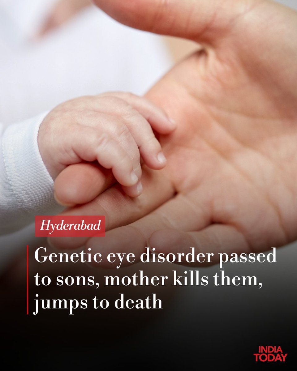 IndiaToday's tweet photo. The police said the woman, Tejaswini, killed her sons with an axe used to chop coconuts and then jumped to her death.
READ: https://t.co/uZ5RMOzApz
#Hyderabad #Mother #Son #EyeDisorder @Journo_Abdul https://t.co/rOdSsKxDK7