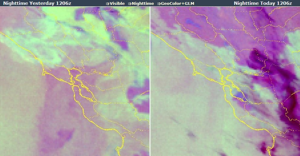 It's still overcast for most, but that will change this afternoon as the marine layer compresses under higher pressure. #CAwx