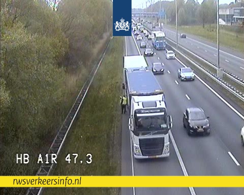 Vrachtwagenongeval op de A1 bij Hoevelaken