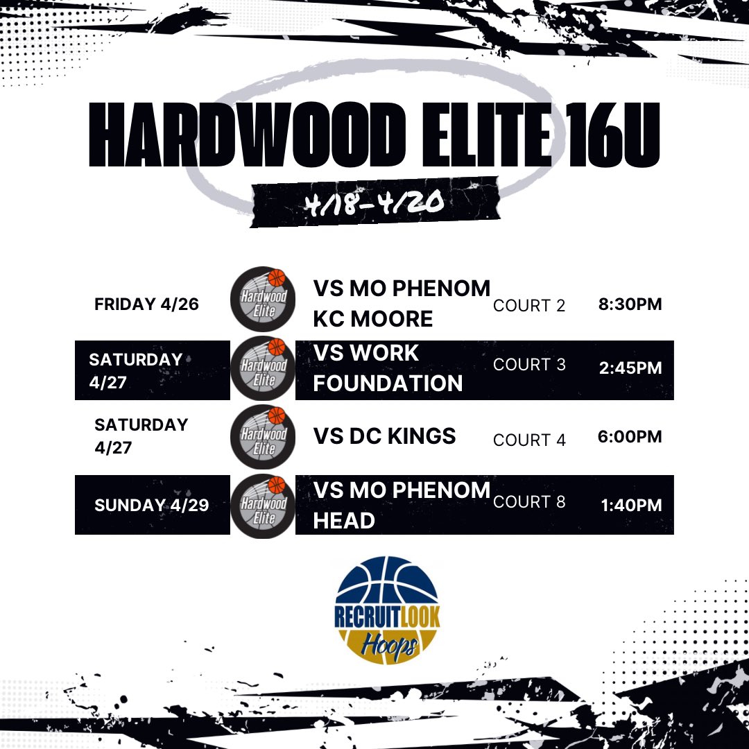 17u and 16u schedules this weekend!